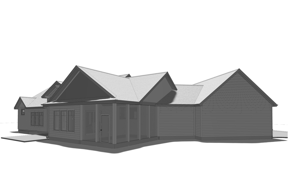 Side View of this 2-Bedroom, 2172 Sq Ft Plan - 100-1231