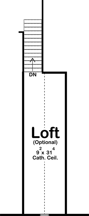 Floor Plan First Story of French Plan #100-1232