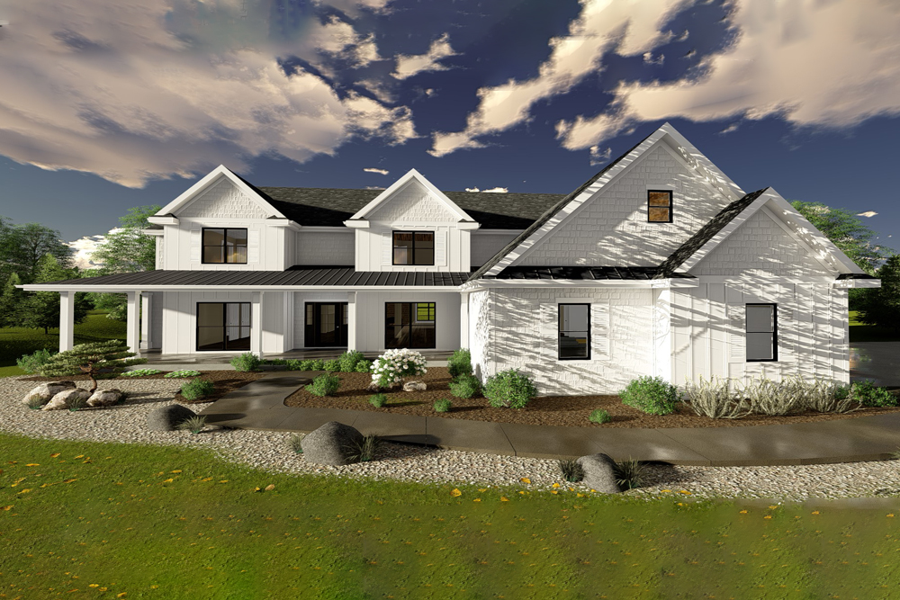 Home Exterior Photograph of this 5-Bedroom,4332 Sq Ft Plan -4332