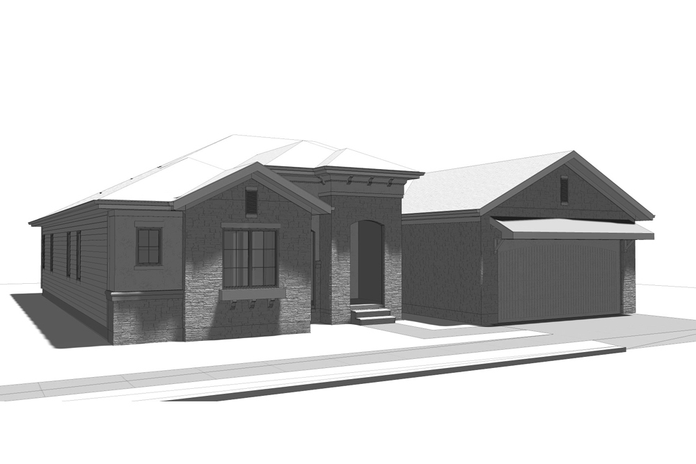 Front View of this 3-Bedroom, 1927 Sq Ft Plan - 100-1239