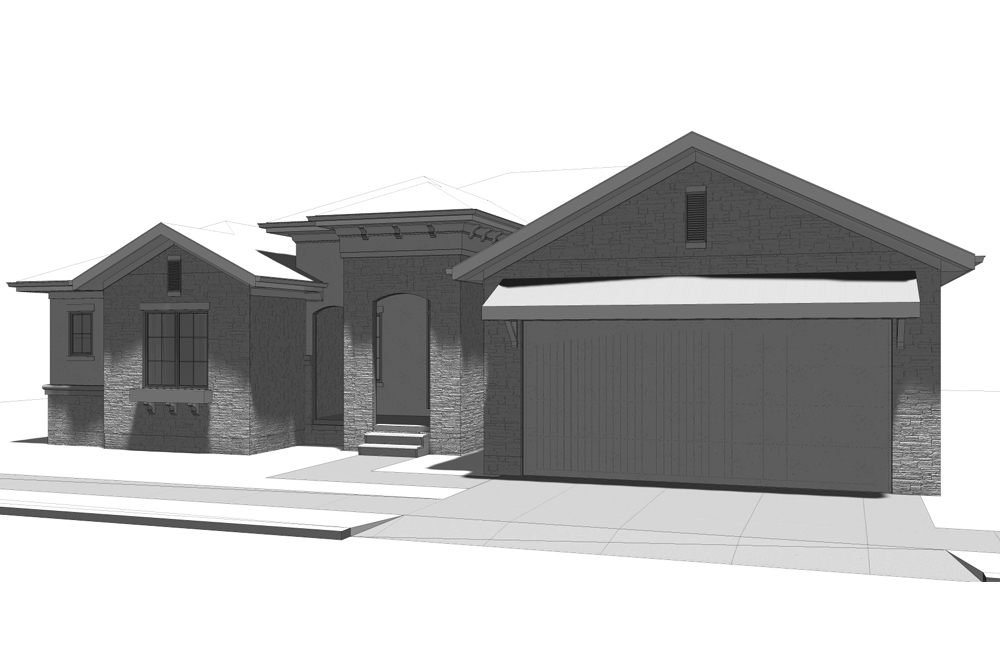 Front View of this 3-Bedroom, 1927 Sq Ft Plan - 100-1239