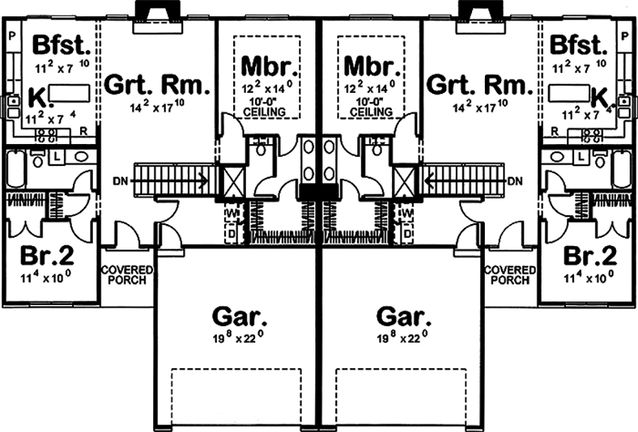 Floor Plan First Story of Multi-Unit Plan #100-1248