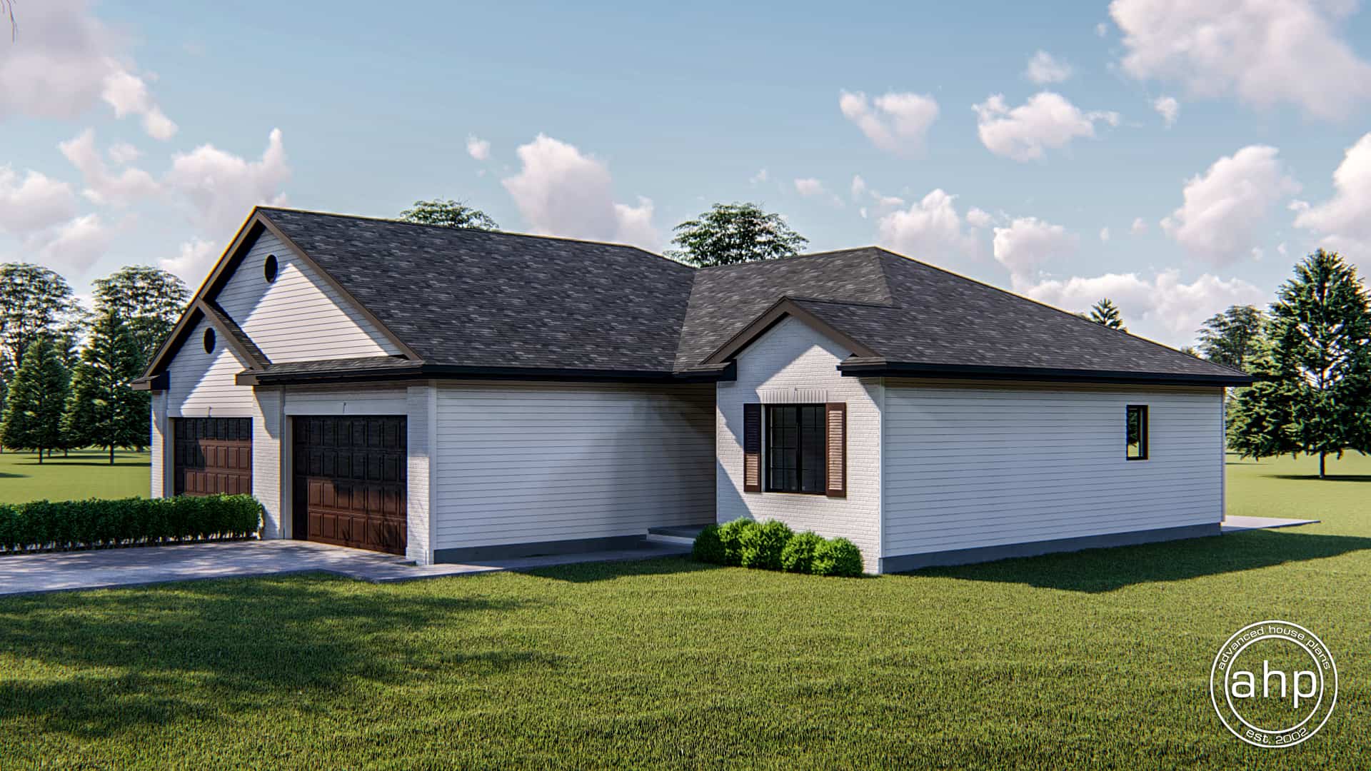 Right Side View of this 2-Bedroom, 1189 Sq Ft Plan - 100-1248