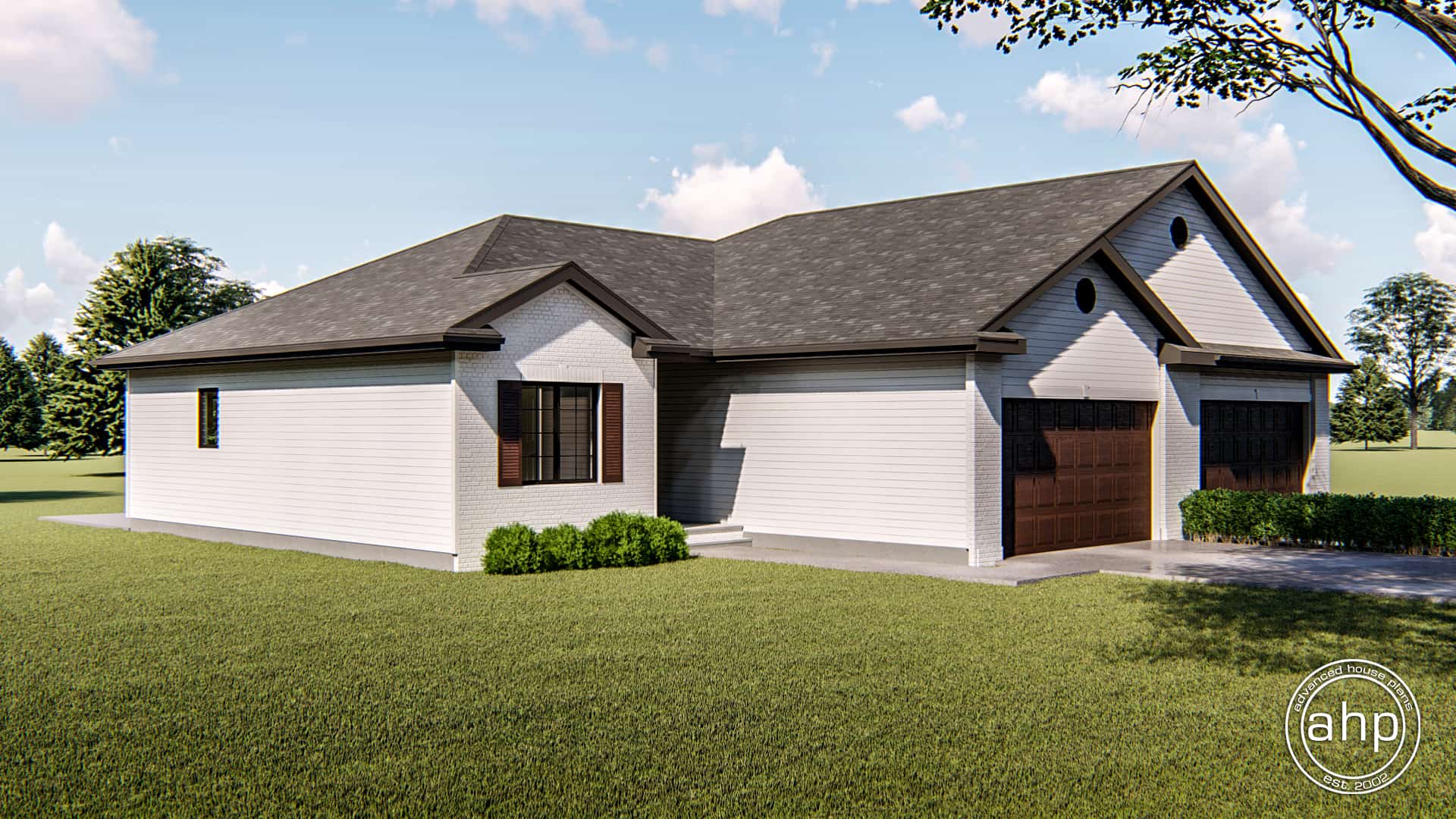 Left Side View of this 2-Bedroom, 1189 Sq Ft Plan - 100-1248