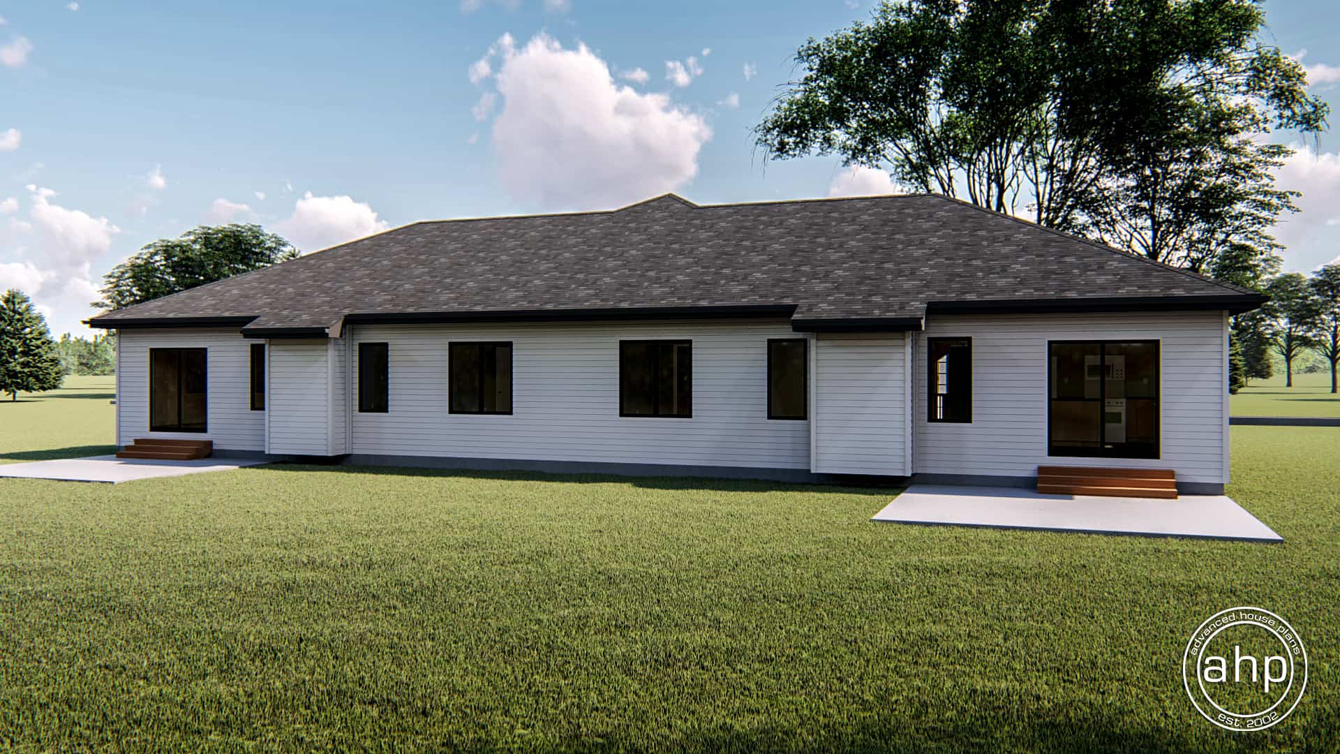 Rear View of this 2-Bedroom, 1189 Sq Ft Plan - 100-1248