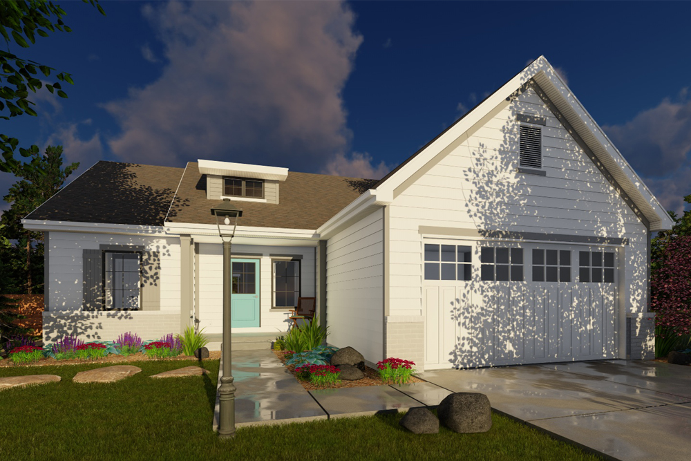 Front elevation of Traditional home (ThePlanCollection: House Plan #100-1253)