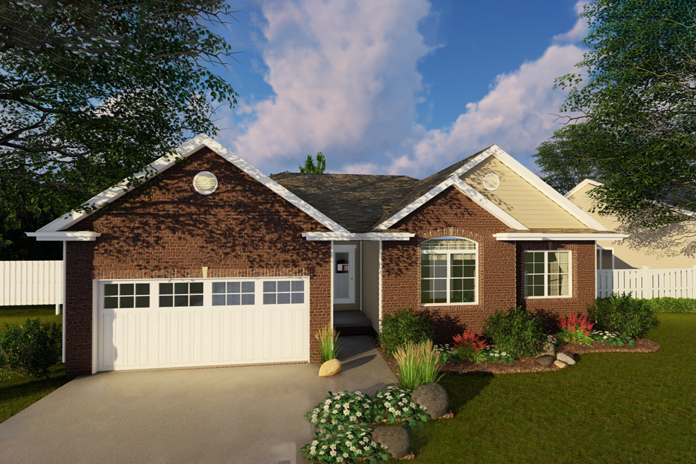 Front elevation of Traditional home (ThePlanCollection: House Plan #100-1255)