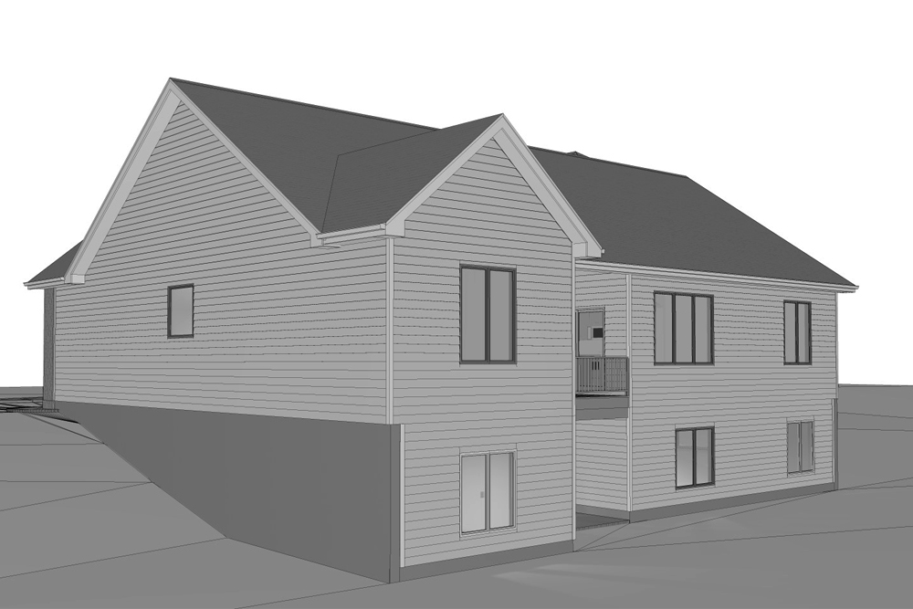 Rear View of this 3-Bedroom, 2027 Sq Ft Plan - 100-1257
