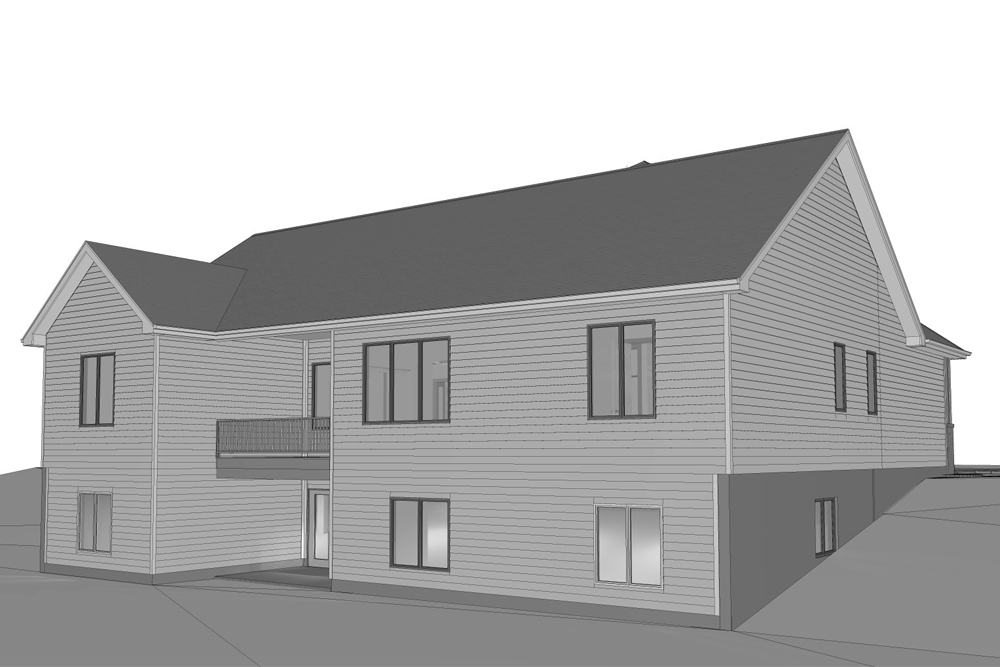 Rear View of this 3-Bedroom, 2027 Sq Ft Plan - 100-1257