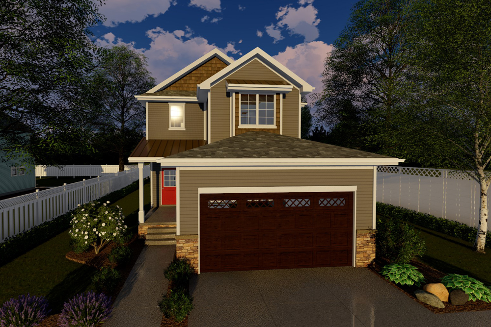 Front elevation of Traditional home (ThePlanCollection: House Plan #100-1263)