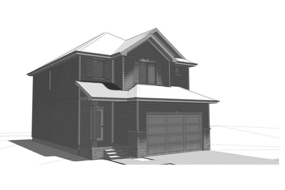 Front View of this 3-Bedroom, 1645 Sq Ft Plan - 100-1264