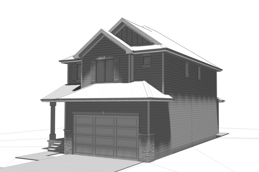 Front View of this 3-Bedroom, 1645 Sq Ft Plan - 100-1264