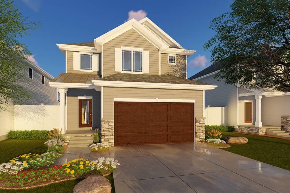 Front View of this 3-Bedroom, 1645 Sq Ft Plan - 100-1264