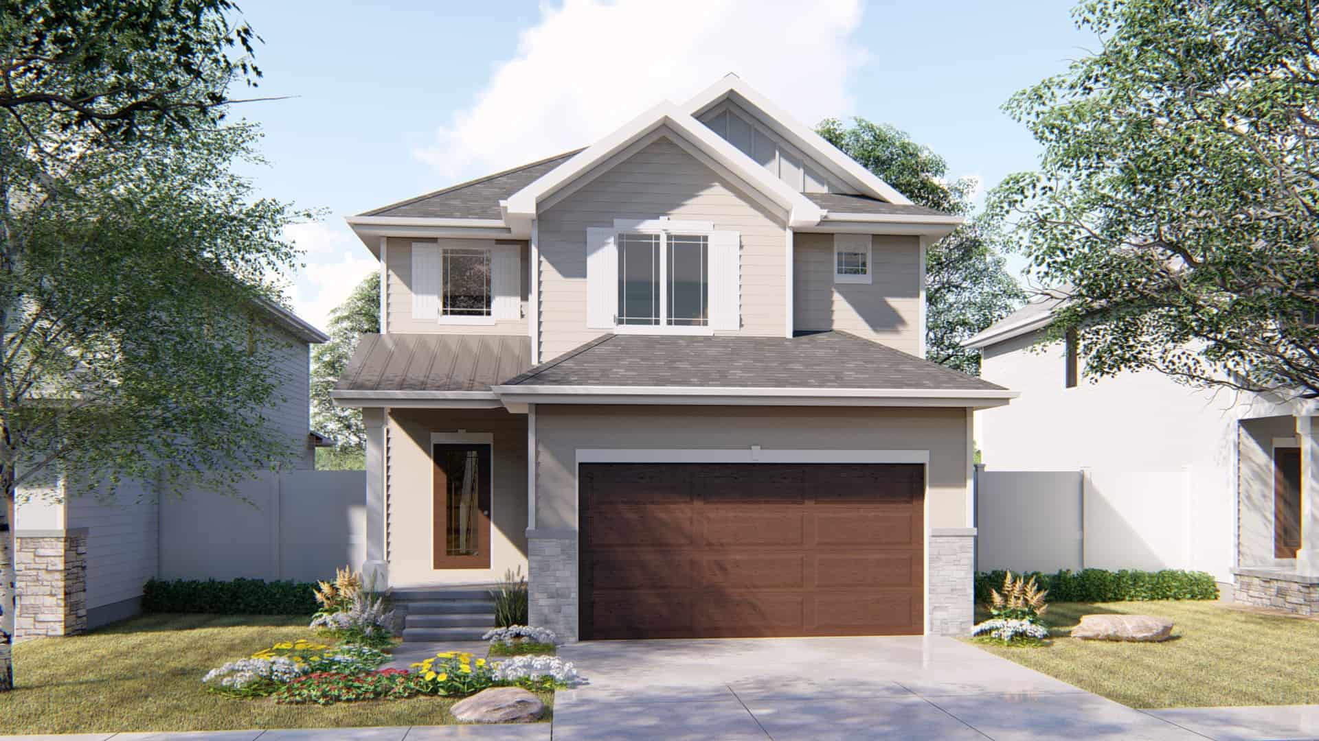 Front elevation of Traditional home (ThePlanCollection: House Plan #100-1264)