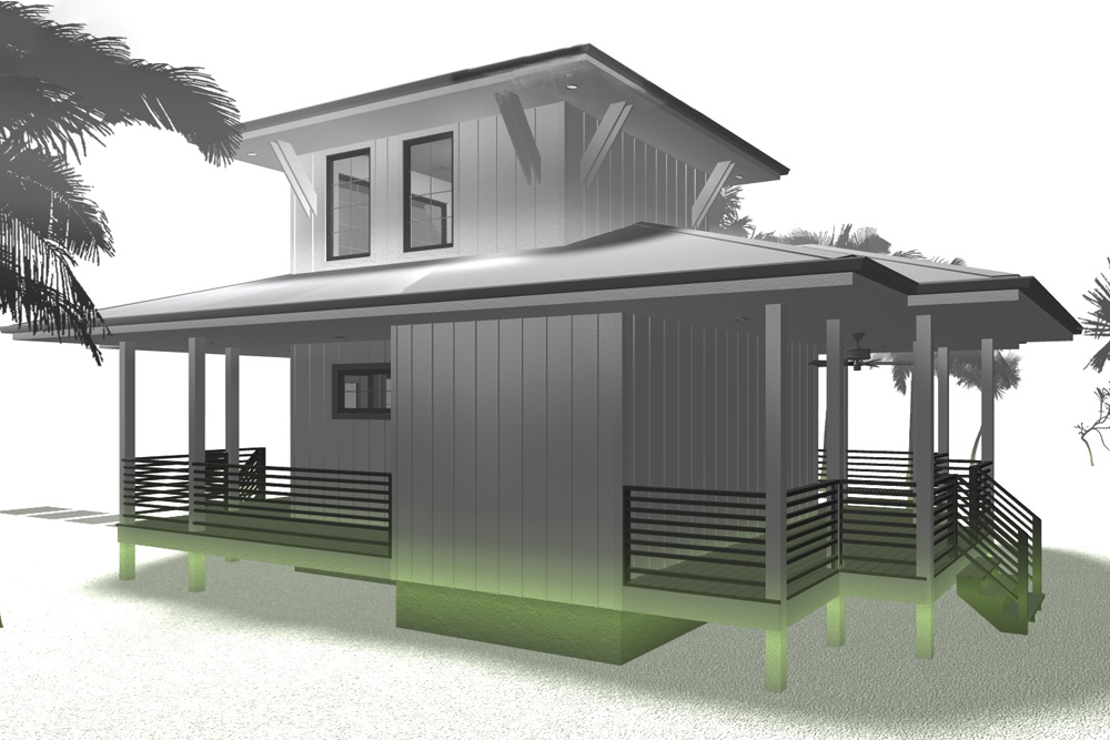 Side View of this 1-Bedroom, 533 Sq Ft Plan - 100-1265