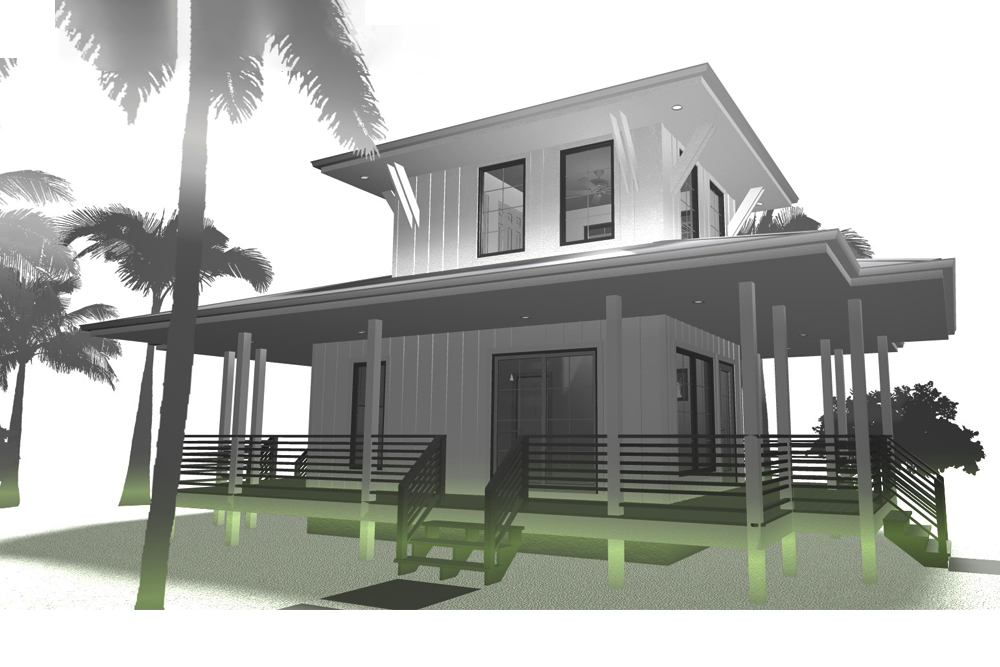 Side View of this 1-Bedroom, 533 Sq Ft Plan - 100-1265