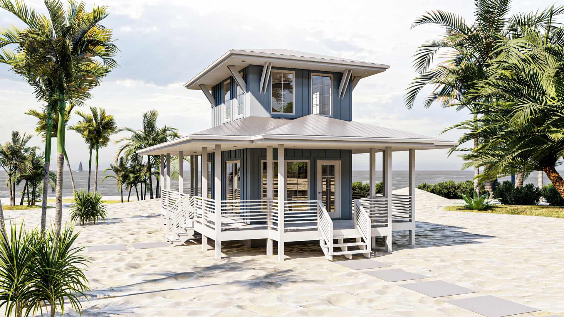 Front View of this 1-Bedroom,533 Sq Ft Plan -100-1265