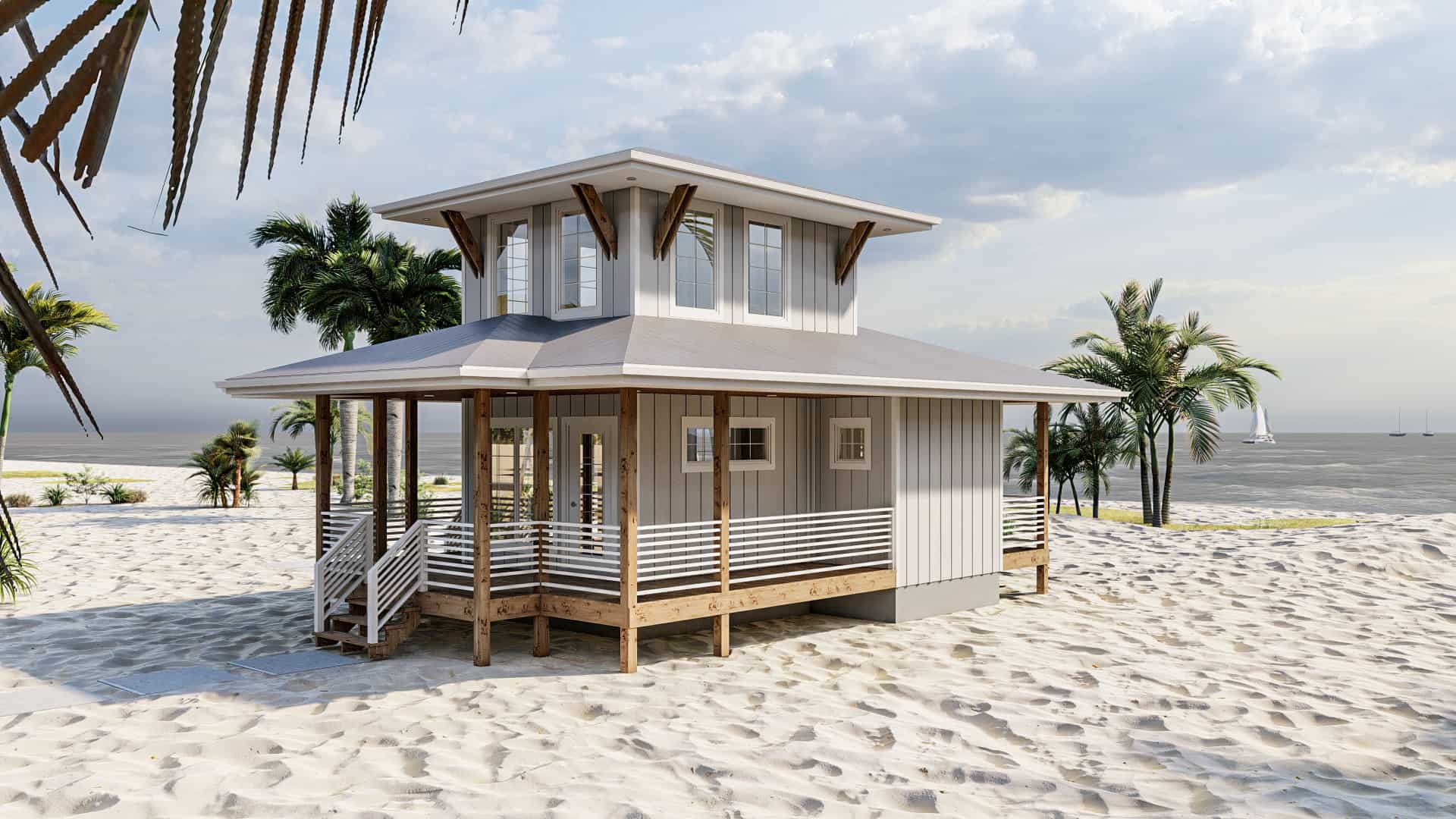 Side View of this 1-Bedroom,533 Sq Ft Plan -100-1265