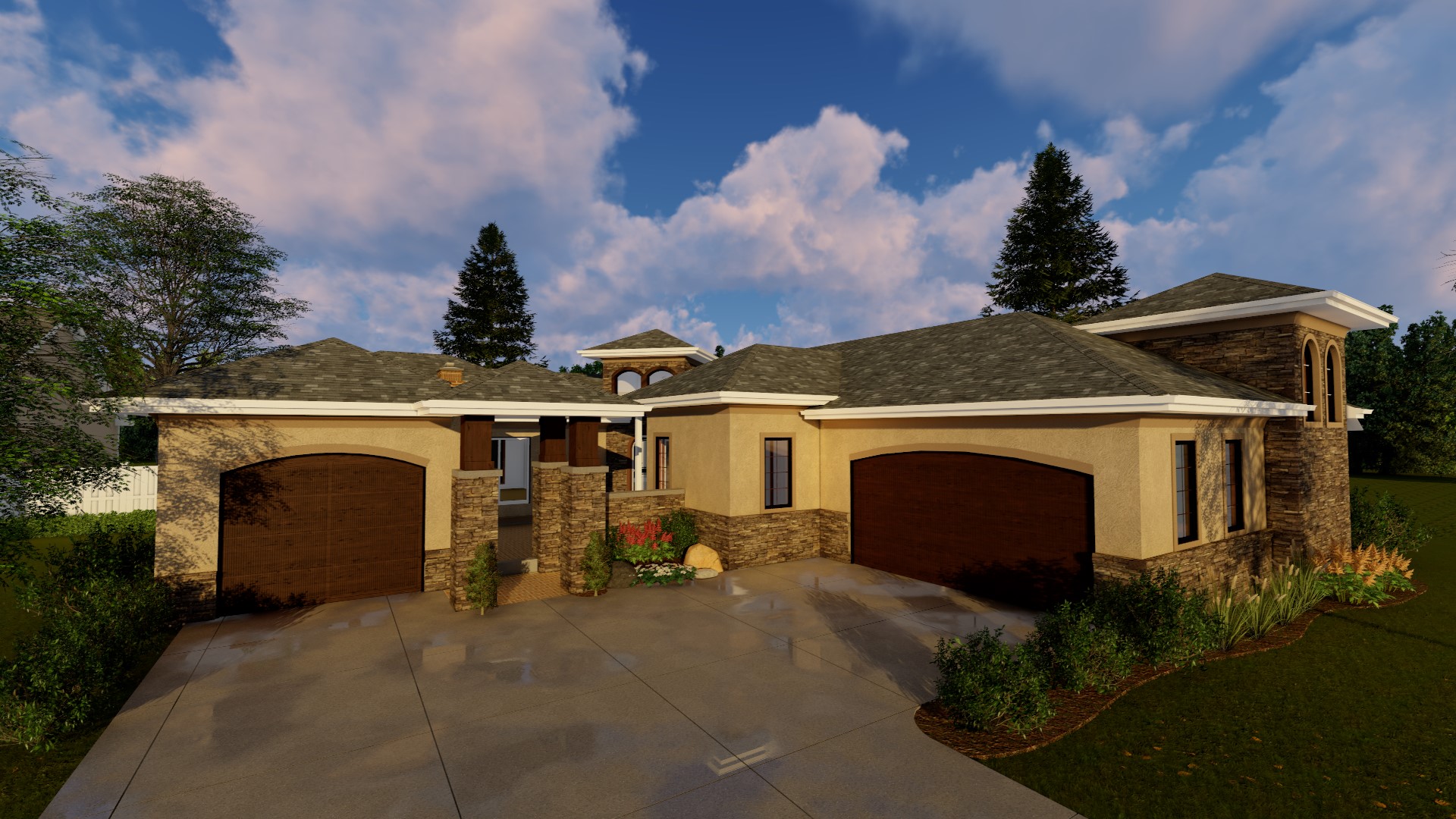 Front View of this 2-Bedroom, 1709 Sq Ft Plan - 100-1273
