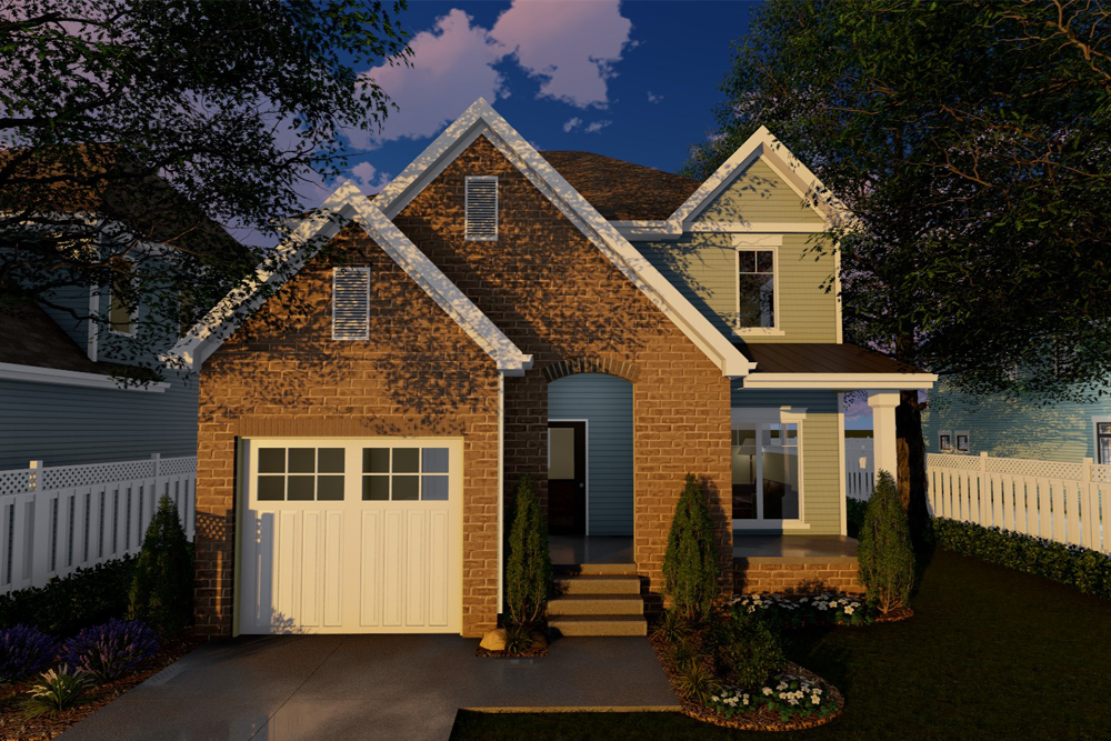 Front elevation of Traditional home (ThePlanCollection: House Plan #100-1276)