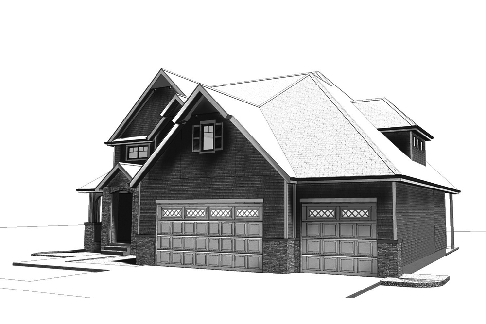 Front View of this 4-Bedroom, 2664 Sq Ft Plan - 100-1298