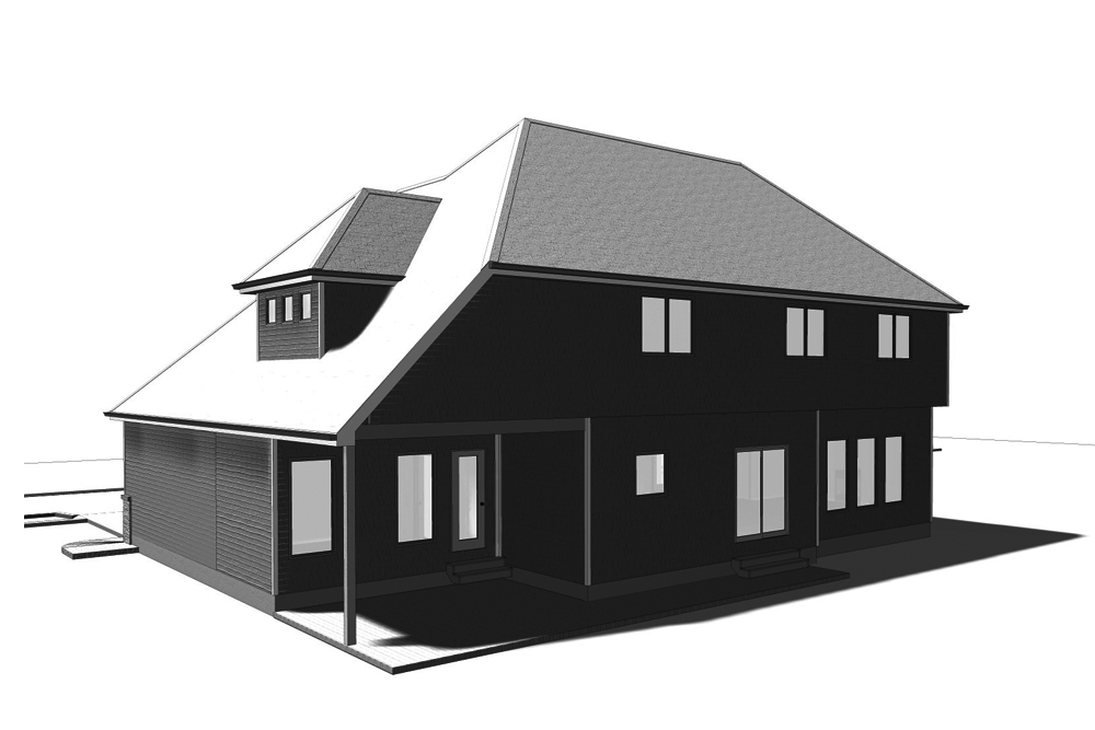 Rear View of this 4-Bedroom, 2664 Sq Ft Plan - 100-1298