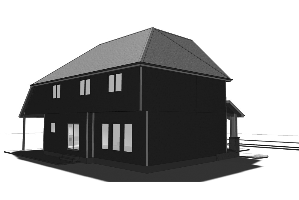 Rear View of this 4-Bedroom, 2664 Sq Ft Plan - 100-1298
