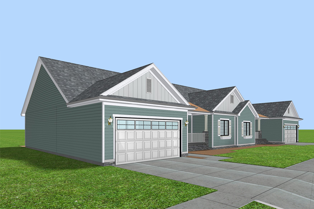 Front View of this 3-Bedroom, 1889 Sq Ft Plan - 100-1301