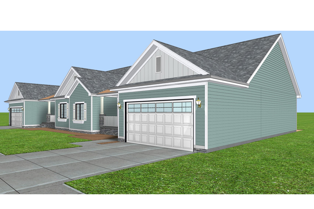 Front View of this 3-Bedroom, 1889 Sq Ft Plan - 100-1301