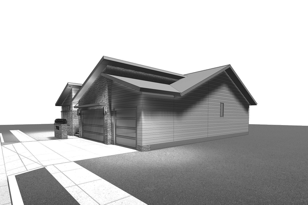 Right Side View of this 3-Bedroom, 2011 Sq Ft Plan - 100-1303