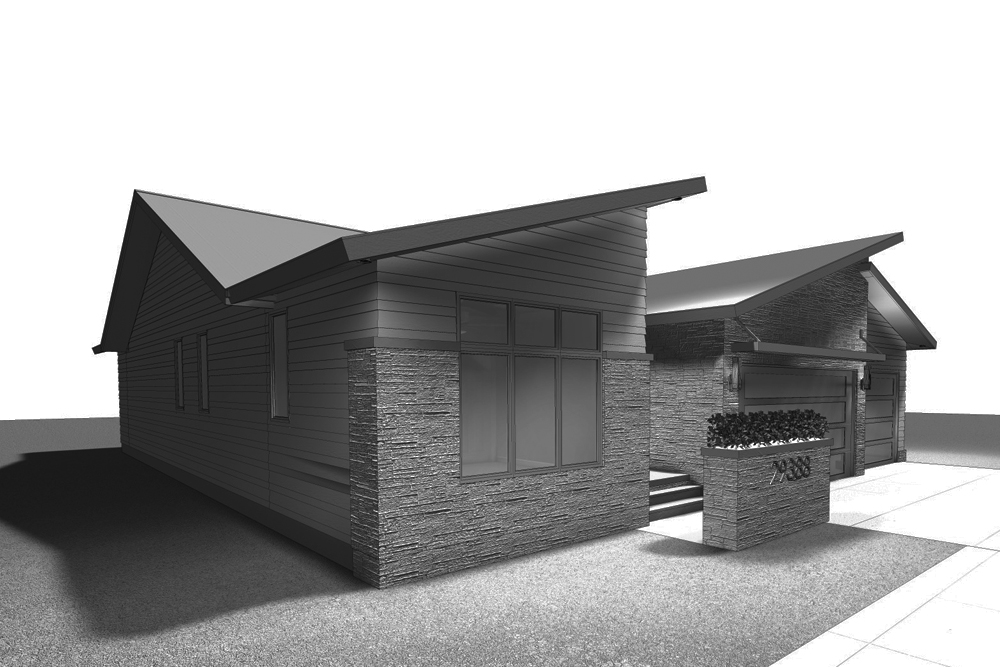 Front View of this 3-Bedroom, 2011 Sq Ft Plan - 100-1303