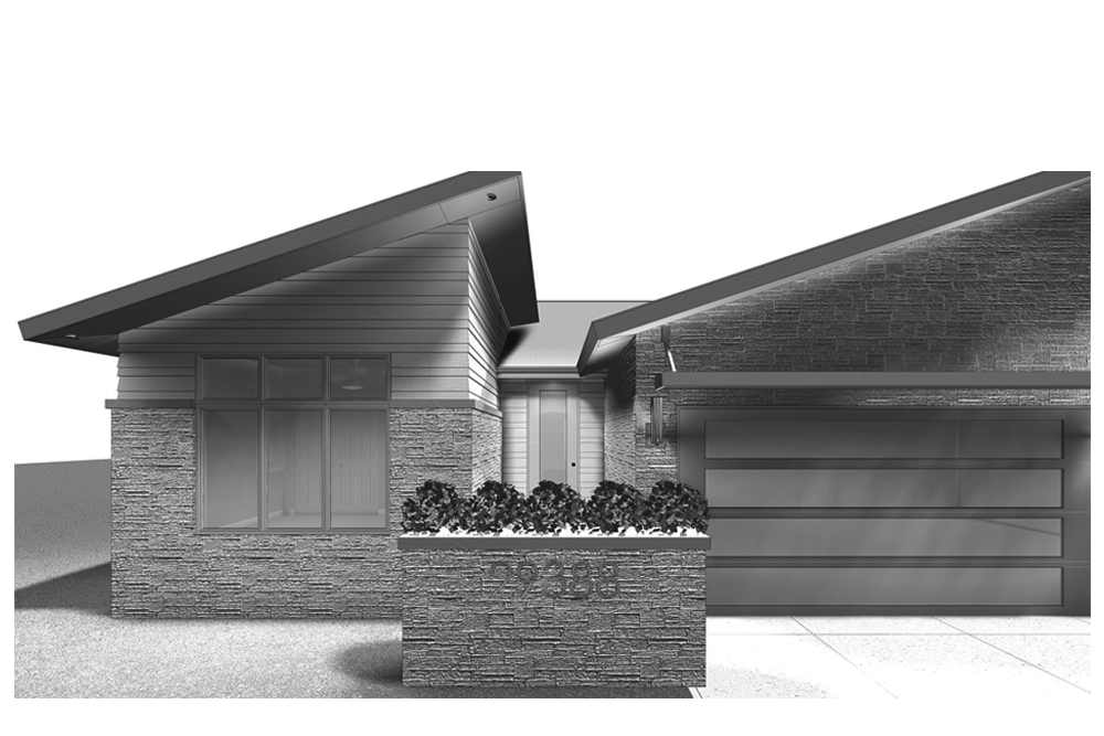 Front View of this 3-Bedroom, 2011 Sq Ft Plan - 100-1303