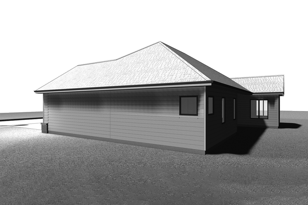 Right Side View of this 3-Bedroom, 1691 Sq Ft Plan - 100-1304