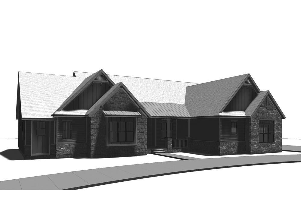 Front View of this 3-Bedroom, 2448 Sq Ft Plan - 100-1306