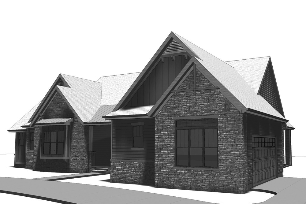 Front View of this 3-Bedroom, 2448 Sq Ft Plan - 100-1306