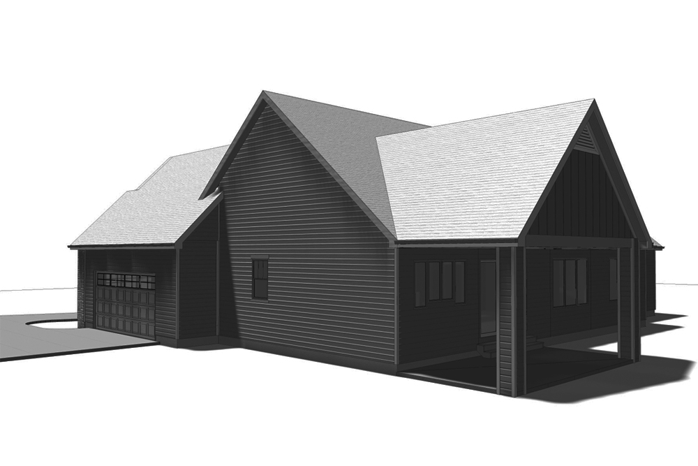 Right Side View of this 3-Bedroom, 2448 Sq Ft Plan - 100-1306