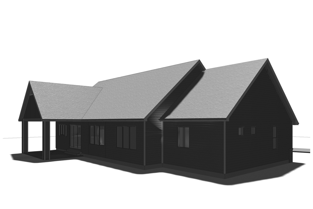 Rear View of this 3-Bedroom, 2448 Sq Ft Plan - 100-1306