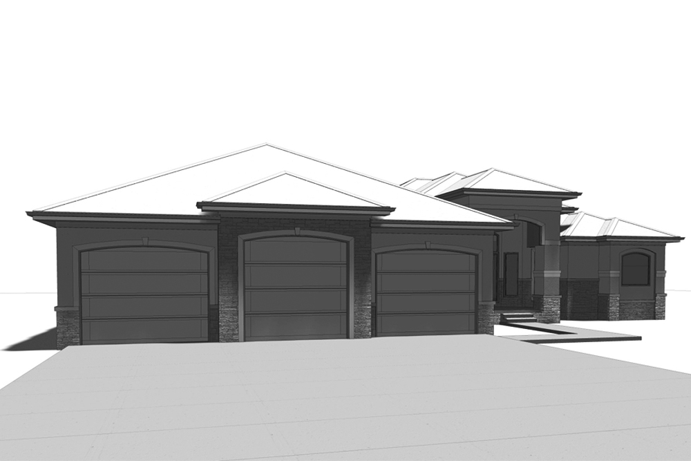 Front View of this 3-Bedroom, 2270 Sq Ft Plan - 100-1307