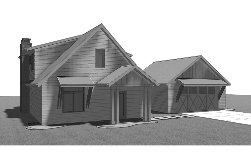 Front View of this 1-Bedroom, 1194 Sq Ft Plan - 100-1308