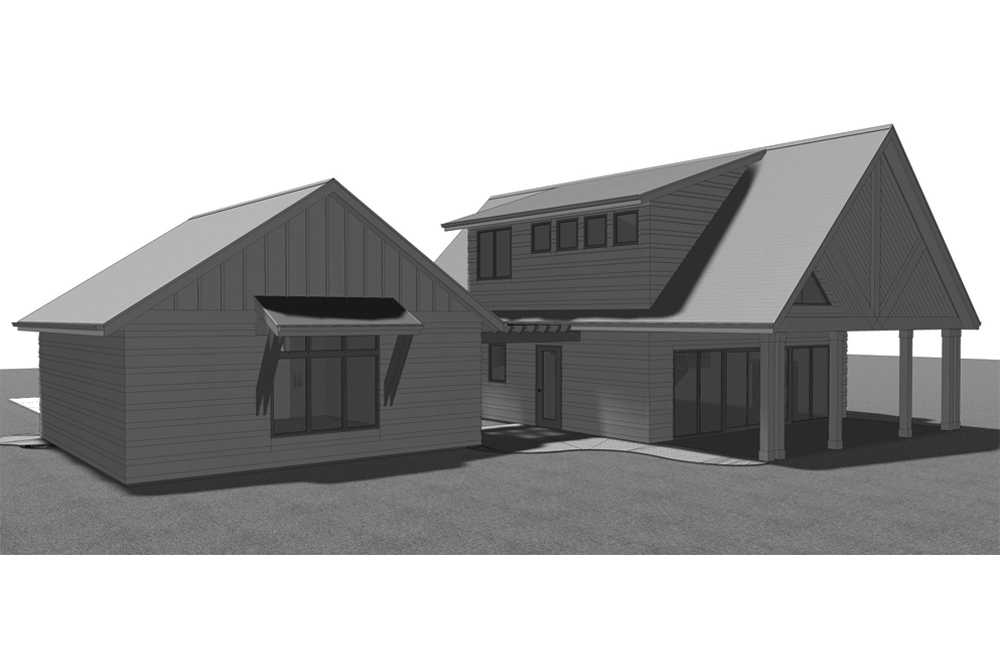 Rear View of this 1-Bedroom, 1194 Sq Ft Plan - 100-1308