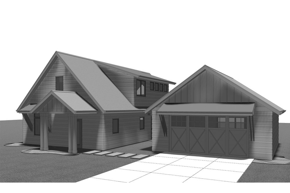 Front View of this 1-Bedroom, 1194 Sq Ft Plan - 100-1308