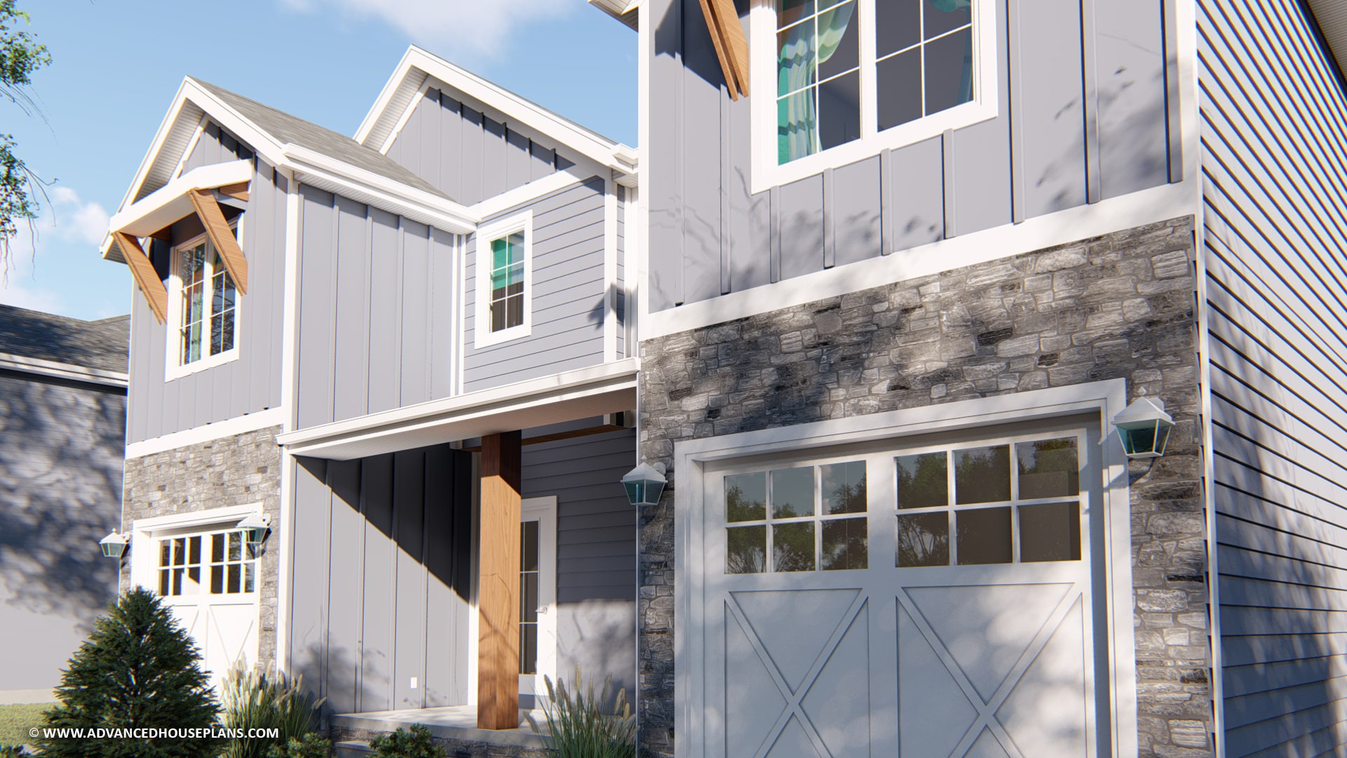 Front View of this 3-Bedroom,1489 Sq Ft Plan -100-1311