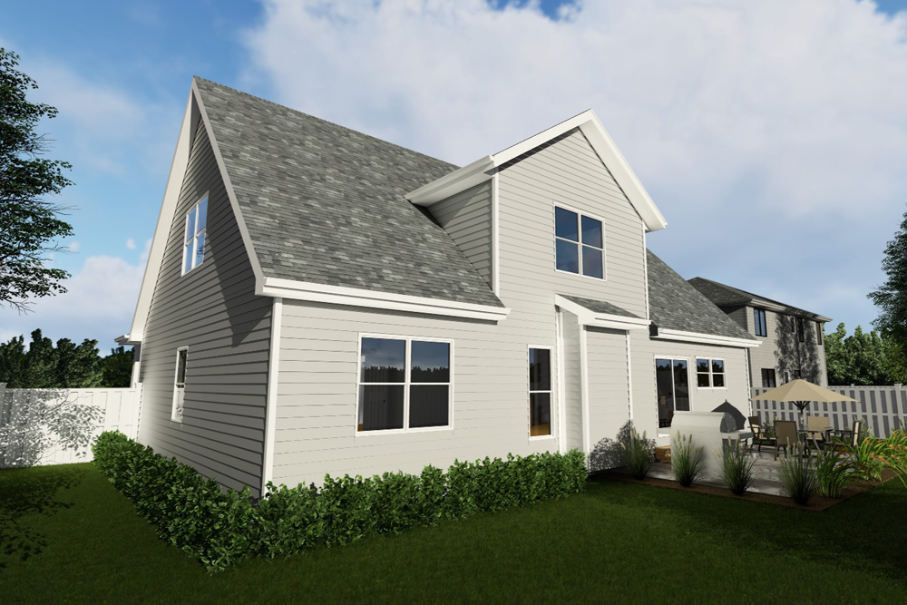 Rear View of this 4-Bedroom, 2293 Sq Ft Plan - 100-1312