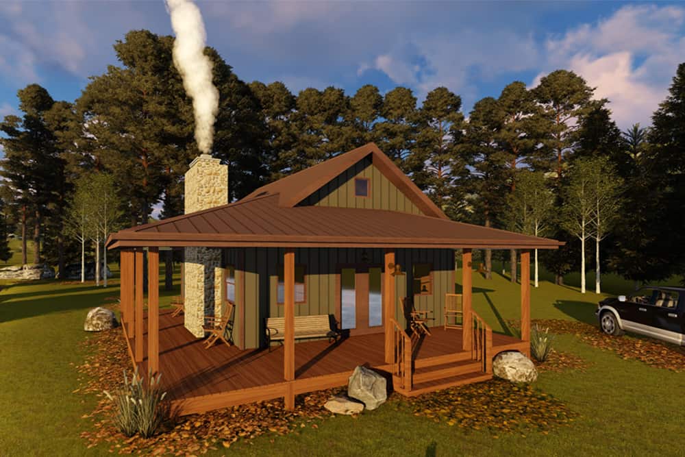Front Door of this 1-Bedroom,576 Sq Ft Plan -100-1315