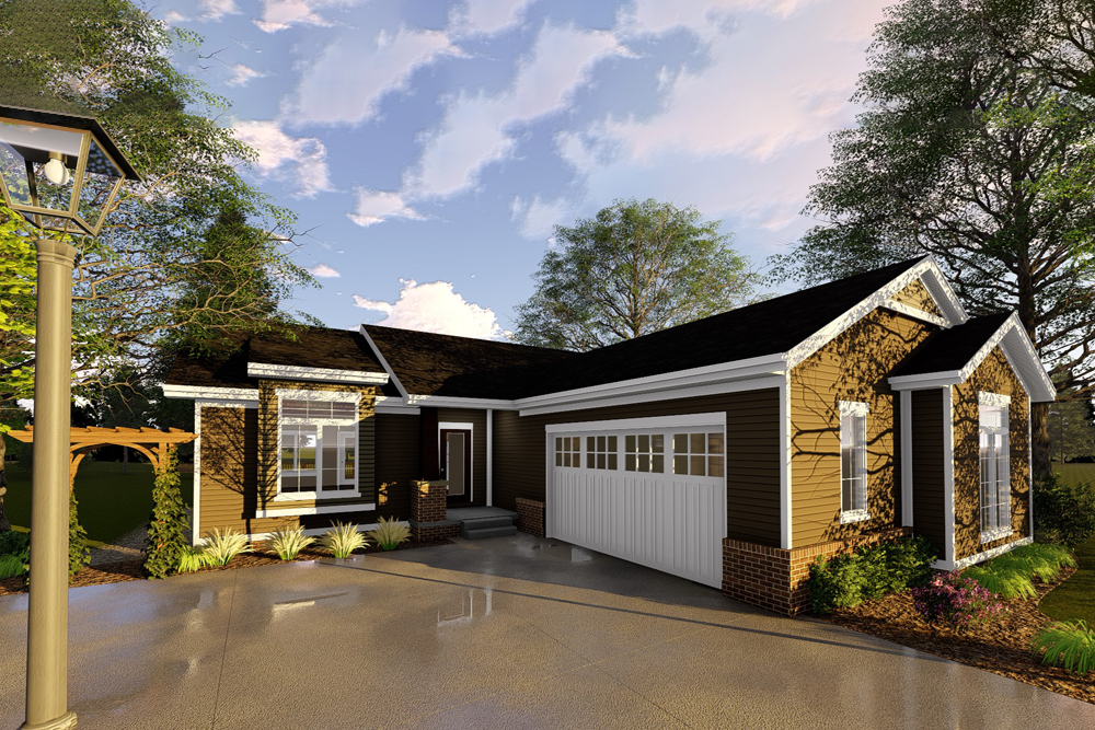 Front elevation of Traditional home (ThePlanCollection: House Plan #100-1328)