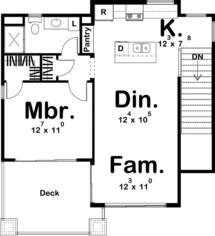 Floor Plan Second Story of Garage w/Apartments Plan #100-1355