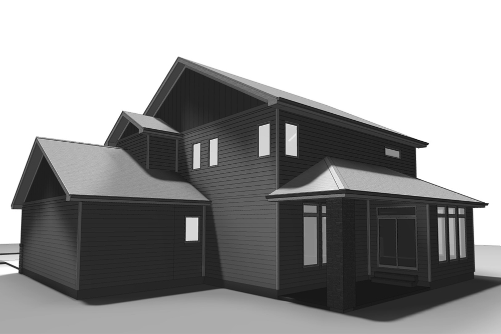 Rear View of this 4-Bedroom, 2674 Sq Ft Plan - 100-1358