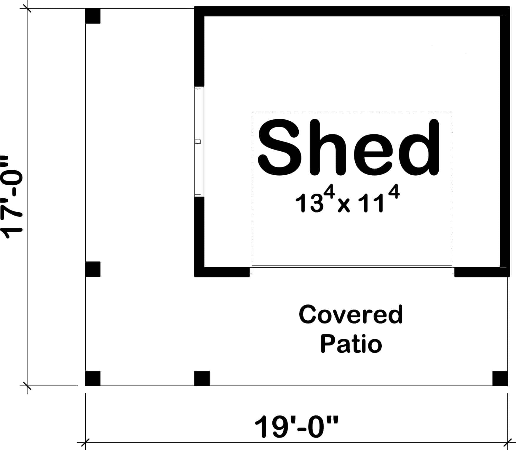 Main Level of Small House Plans #100-1360