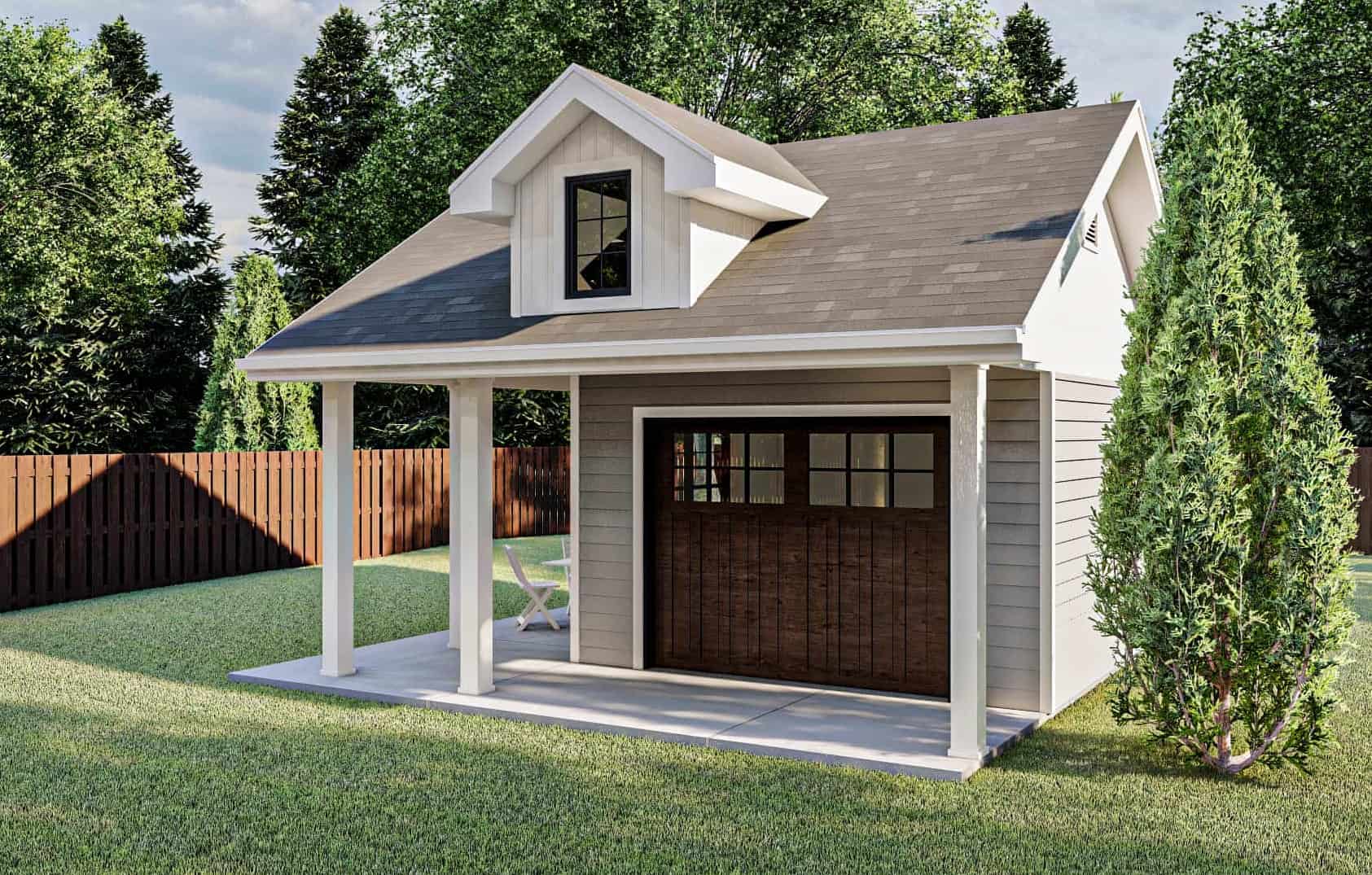 Right Side View of this 0-Bedroom, 168 Sq Ft Plan - 100-1360