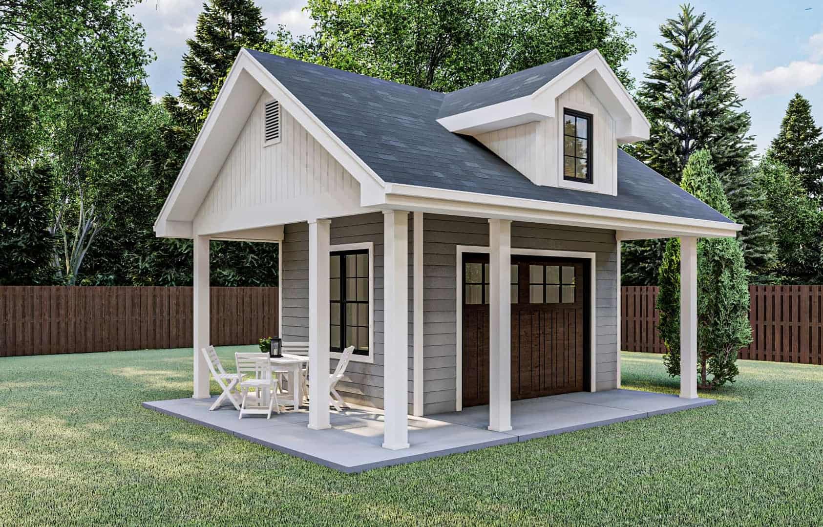 Front elevation of Small House Plan home (ThePlanCollection: House Plan #100-1360)